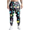 80s 90s Mens Joggers Pants Sports Funny Workout Running Printed Retro Sweatpants Casual Track Pants with Pockets