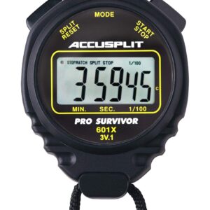 ACCUSPLIT Pro Survivor A601X Stopwatch, Black