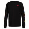 adidas Boys' Long Sleeve Cotton Small Logo T-Shirt