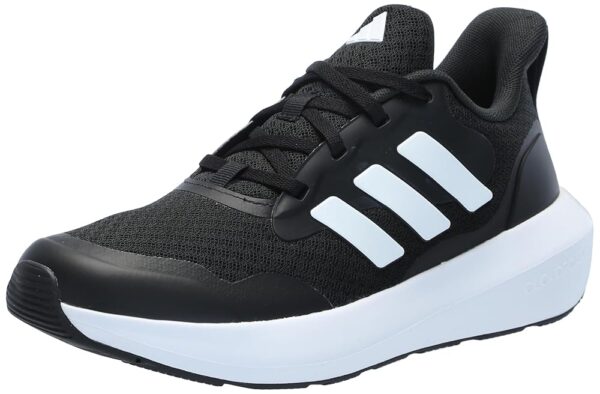 adidas Fortarun 2.0 Sneaker, Black/White/Black, 4 US Unisex Big Kid