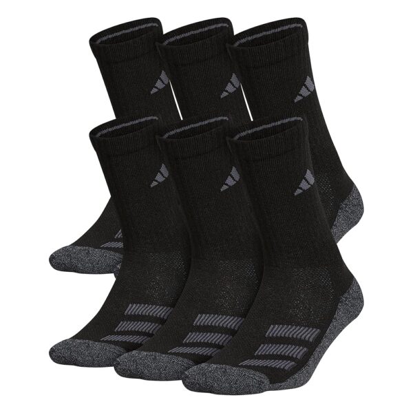 adidas Kids-Boy's/Girl's Cushioned Angle Stripe Crew Socks (6-Pair)