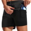 Aolesy Men's Workout Shorts with Liner - 5'' Quick Dry 2 in 1 Running Shorts Sports Athletic Gym Shorts with Zipper Pockets