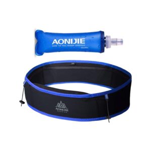 AONIJIE Hydration Belt Running Fanny Pack, with 250ml Soft Water Bottle Flask Phone Holder for Trailing Running Climbing Jogging Cycling Workout Fitness 3 Colors (Blue, M/L)