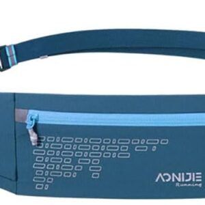 AONIJIE Hydration Running Belt with 250ML Water Bottle for Women and Men Hands-Free & Reflective Sports Waist Pack for Working Out (blue)