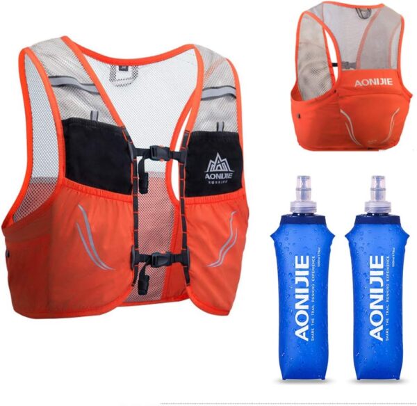 AONIJIE Lovtour Hydration Race Vest,2.5L Running Vest Lightweight Pack with 2 Soft Water Bottles Bladder for Marathoner Running Race Cycling Hiking Camping Biking