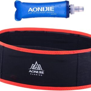 AONIJIE Lovtour Running Belt Waist Pack, Flip Waist Belt,with 250ml Soft Water Bottle Free and Lightweight for Marathon Climbing Jogging Cycling Workout Fitness Mobile Phone Holder