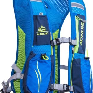 AONIJIE Running Hydration Vest Backpack for Women and Men Lightweight Trail Running Backpack 5.5L Blue