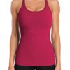 ATTRACO Ribbed Workout Tank Tops for Women with Built in Bra Tight Racerback Scoop Neck Athletic Top