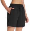 BALEAF Women's 7" Long Running Shorts No Liner Zipper Pockets Quick Dry Athletic Workout Shorts