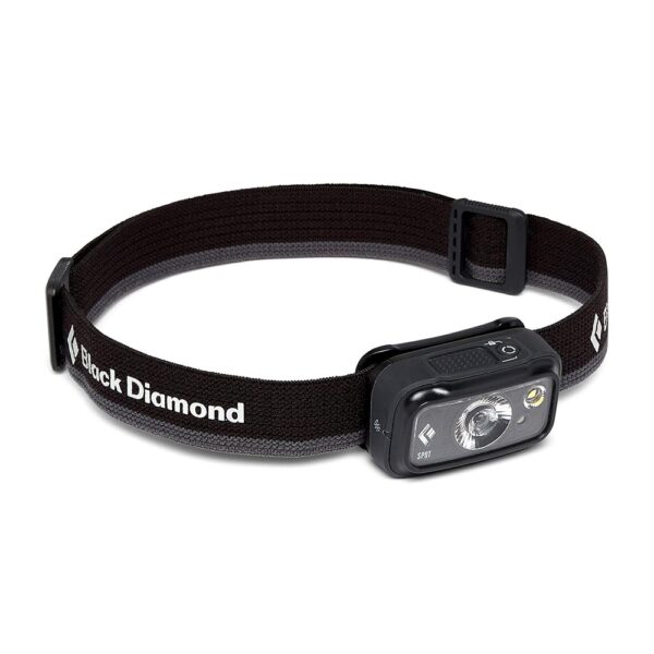 BLACK DIAMOND Spot 350 LED Headlamp (Graphite) - Waterproof and Dimmable Headlamp for Camping, Hiking, Running, with Red Light Headlamp Mode