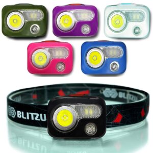 BLITZU Rechargeable Headlamps for Adults, Camping Accessories Clearance, Camping Gear Equipment, Head Lamp to Wear, Head Flashlight Camping Essentials for Camper, Kids, Family...