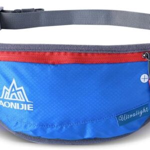 Bluefield 2 w/Water Bottle Waist Pack Non-Shaking Lightweight Running Belt Hydration BeltFor Running, Cycling, Hiking, Walking (Blue)