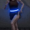 BSEEN LED Running Waist Belt - USB Rechargeable Reflective Glowing LED Waistband, Flashing Safety Light Belt for Runners, Joggers, Walkers, Pet Owners, Cyclists