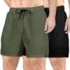 Buauty 2 Pack Mens Athletic Shorts 5 Inch Inseam Workout Gym Running Shorts for Men Quick Dry Lightweight Summer Shorts