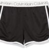 Calvin Klein Girls' Performance Running Shorts, Quick-Drying Mesh, Elastic Waistband & Pull-on Style