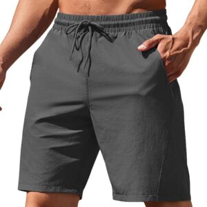 COOFANDY Men's Running Athletic Shorts 9" Gym Workout Lightweight Elastic Waist Sports Shorts