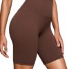 CRZ YOGA Womens Butterluxe Biker Shorts 8 Inches - High Waisted Workout Running Volleyball Spandex Yoga Shorts