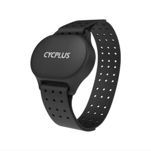 CYCPLUS Heart Rate Monitor Armband,Bluetooth 5.1 ANT+ HR Monitor with HR Zone LED Indicator, IP67 Waterproof, Use for Running Cycling Gym and Other Sports