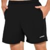 DEMOZU Men's 5 Inch Running Tennis Shorts Quick Dry Workout Gym Athletic Shorts with Pockets