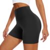 DHSO High Waisted Biker Shorts for Women-5" Tummy Control Fitness Athletic Workout Running Yoga Gym Shorts