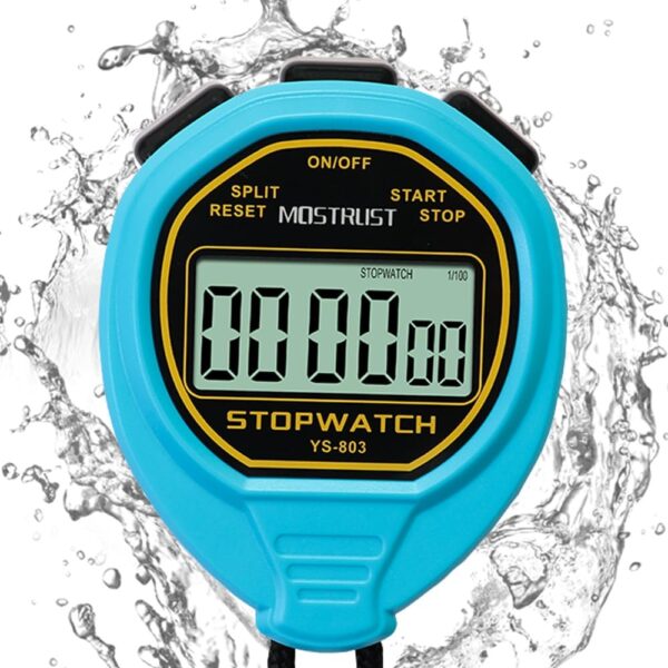 Digital Simple Stopwatch, Single Lap Basic Stopwatch, No Bells, No Clock, No Alarm, Silent, ON/Off for Coaches