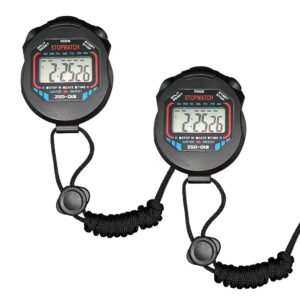 Digital Stopwatch-Sports Timer Set Multi-Function Professional Handeled Electronic Large Display (Style A)