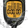 dretec Digital Stopwatch Timer Waterproof Backlight Alarm Calender for Swimming Running Training Kids Coaches Black