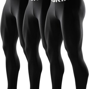 DRSKIN 5, 4, 3 or 1 Pack Men’s Compression Pants Tights Sports Baselayer Running Athletic Workout Active