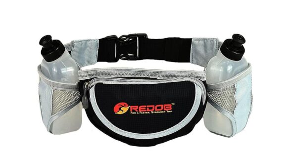 Durable Handy Running Hydration Belt ~ With 2 bottels included 10 Oz Each ~ Perfect Fuel Belt ~ Runners Waist Pack by Redob