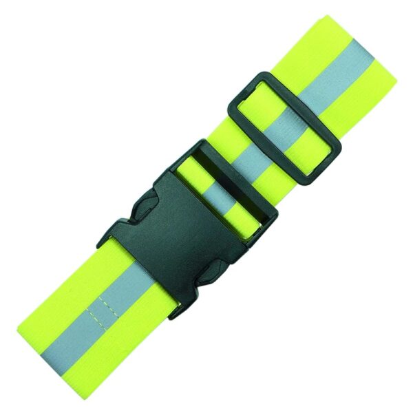 Endura Max Reflectives Reflective Elastic Belt or Sash, Military Heritage Style Glow Belt, Running Walking Motorcycling, Adjustable (Lime Green Ultralight, Regular)