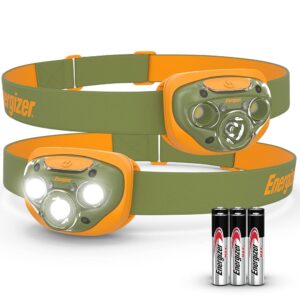 Energizer LED Headlamp PRO (2-Pack), IPX4 Water Resistant Headlamps, High-Performance Head Light for Outdoors, Camping, Running, Storm, Survival LED Light for Emergencies...