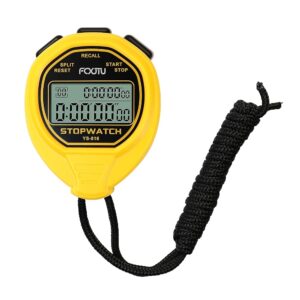 FCXJTU Digital Waterproof Stopwatch, 20Laps Split Memory Stopwatch, No Clock, No Calendar, No Alarm, Simple Silent Large Display Stop Watch for Sports Swimming Training Coaches...