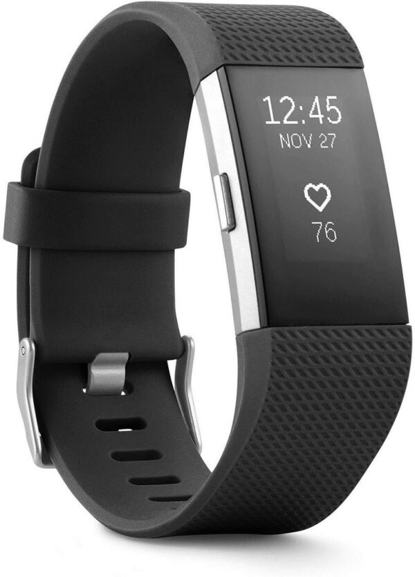 Fitbit Charge 2 Heart Rate + Fitness Wristband Black Large (Renewed)