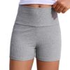 Floerns Girls Dance Shorts Breathable Rib Knit Sporty Running Biker Shorts