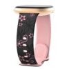 Floral Engraved Bands Compatible with Fitbit Sense Bands/Fitbit Sense 2 Bands/Fitbit Versa 3 Bands/Fitbit Versa 4 Bands for woman, Soft Silicone Sport Strap for SmartWatch...