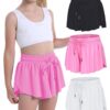 Flowy Shorts for Teen Girls Athletic Running Biker Shorts Youth Butterfly Shorts