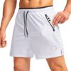 G Gradual Men's Running Shorts with Zipper Pockets Quick Dry Gym Athletic Workout 5" Shorts for Men