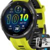 Garmin 010-02809-02 Forerunner 965 Running Smartwatch Amp Yellow and Black Bundle with 2 YR CPS Enhanced Protection Pack