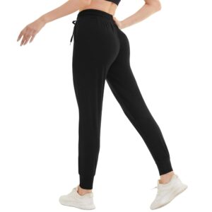 GAYHAY Joggers for Women with Pockets - High Waist Drawstring Stretchy Sweatpants for Athletic Gym Workout Running Travel