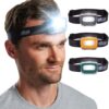 Gorilla Grip Ultra Bright High Lumens LED Head Lamp, 7 Light Modes Water Resistant IPX4 Headlamp, Adjustable Headband, Battery Powered Outdoor Running, Camping Forehead...