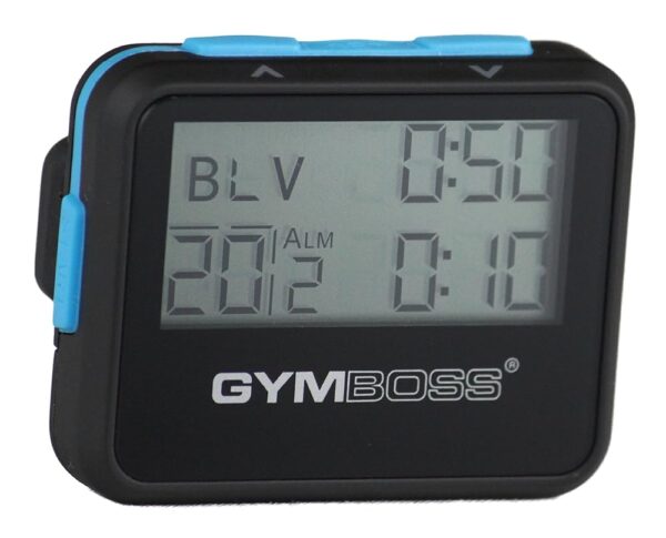 Gymboss Interval Timer and Stopwatch - Black/Blue SOFTCOAT