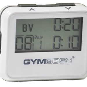 Gymboss Interval Timer and Stopwatch - White/Gray Gloss