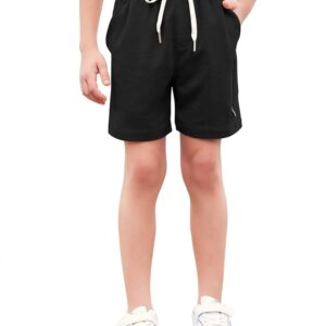 Haloumoning Boys Athletic Shorts Elastic Waist Youth Pull-On Basketball Shorts with Pockets 3-14 Years