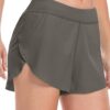 HeyNuts My Pace Running Shorts for Women, Mid Waisted Reflective Athletic Shorts Lined Workout Shorts 3"