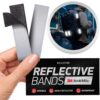 High Reflective 3M Scotchlite Bands | Add Visibility for Walking, Running & Bicycling | Silver | 2-Pack