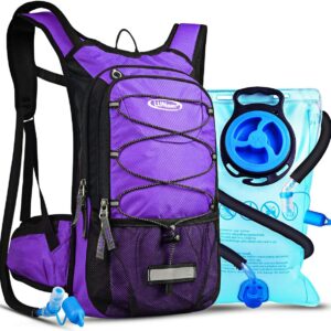 Insulated Hydration Pack Backpack with 3L BPA Free Leak-Proof Water Bladder, Keep Liquids Cool for Up to 5 Hours, Daypack for Hiking, Running, Cycling, Hunting, Climbing