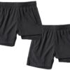 IRELIA 2 Pack Boys Box Brief Liner Compression Zipper Pocket Shorts Kids Quick Dry Active Sports Shorts with Reflective Strip