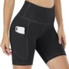 IUGA Biker Shorts Women 6" Workout Shorts Women with Pockets High Waisted Yoga Running Gym Spandex Compression Shorts