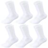 Kids Crew Socks Boys Cushioned Athletic Socks Girls Cotton Dress Socks Thick Sports School Uniform Youth 6 Pairs