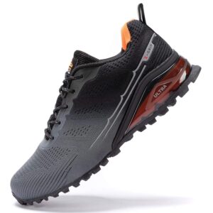 Kricely Men's Trail Running Shoes Fashion Walking Hiking Sneakers for Men Tennis Cross Training Shoe Outdoor Snearker Mens Casual Workout Footwear